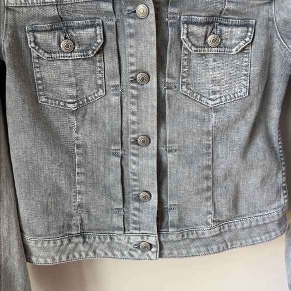 Vince Washed Denim Jean Jacket in Light Grey Casual Boho Layering Size XS/S * - Picture 5 of 12